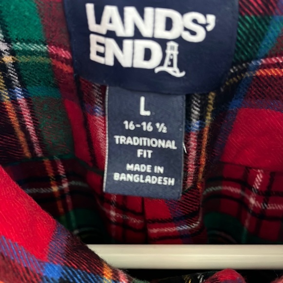 Lands’ End Flannel Shirt - Picture 4 of 11